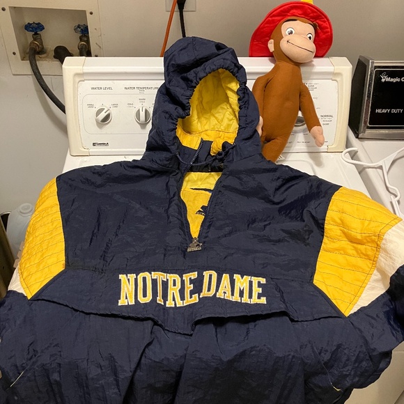 STARTER Other - Vintage Notre Dame Starter Puffer Xl Hooded Blue Fightin Irish CFP National
